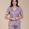 Vienetta Pyjama cachemire à volants – Réf 14744 – Vieux rose